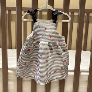 Zara 12-18 month baby girl dress star stripes